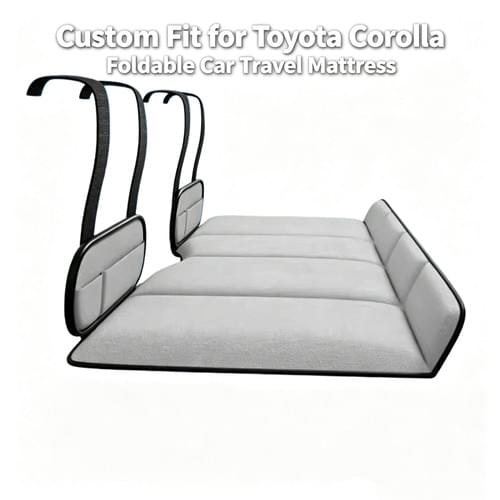 Foldable Car Rear Seat Sleeping Mat Custom Fit for Toyota Corolla, No Inflation, Portable Car Travel