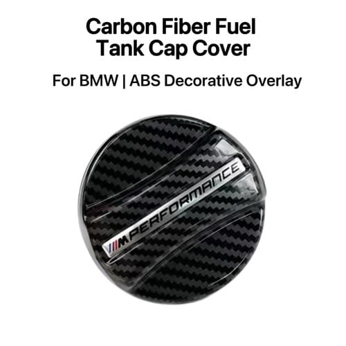 ABS Carbon Fiber Pattern Fuel Tank Cap Decorative Overlay Cover For BMW Models