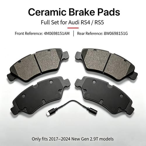Front & Rear Ceramic Brake Pads Set For Audi S4 S5 RS4 RS5 A6 A7 A8 Q7 Q8 Touareg