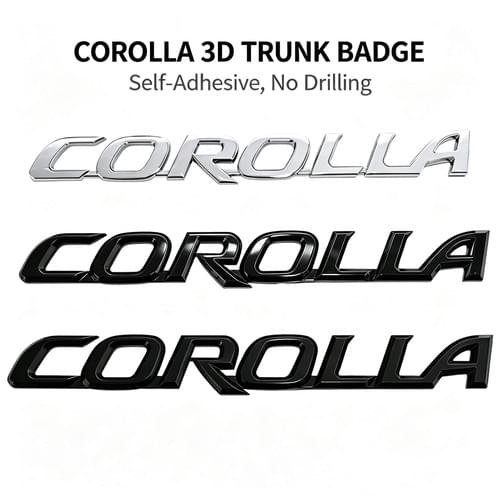 COROLLA 3D Letter Badge Emblem Sticker ABS Rear Trunk Logo Fit Toyota Corolla All Models