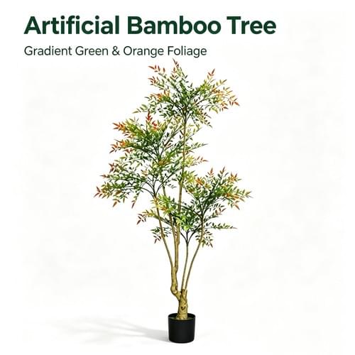 Artificial Nandina Plant 120/150/180cm Fake Tree Gradient Red‑Green Leaves Indoor Home Decor