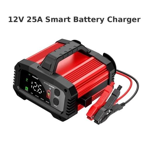 12V 25A 24V 15A Smart Battery Charger AGM LiFePO4 Repair Booster Car Truck