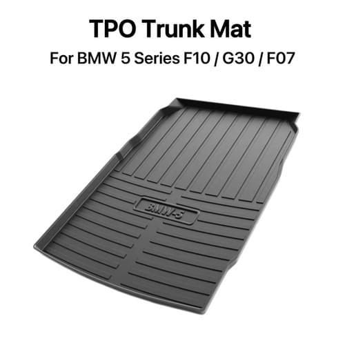 For BMW 5 Series F10 G30 F07 GT TPO Rubber Trunk Mat Waterproof Cargo Liner Boot Tray