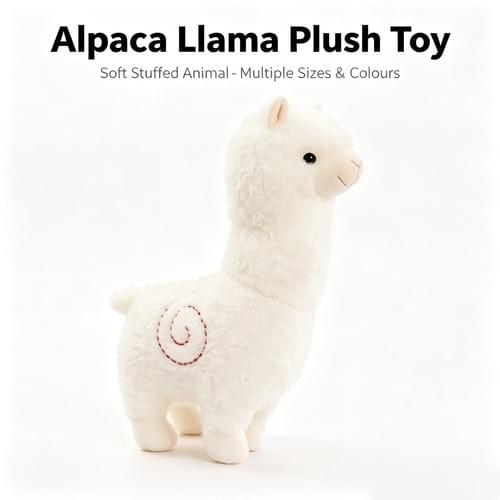 Alpaca Llama Plush Toy Soft Stuffed Animal Doll Pillow Home Decor Gift Multiple Sizes & Colours