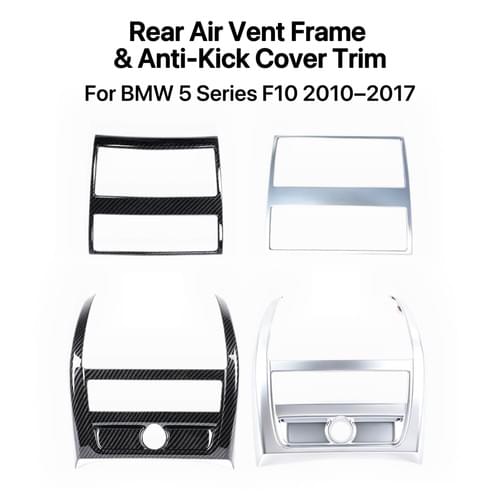Rear Air Vent Frame & Anti-Kick Panel Cover Trim For BMW 5 Series F10 2010–2017