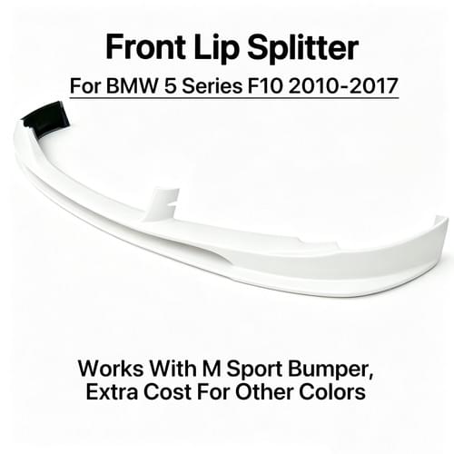 Front Bumper Lip Splitter Fits BMW 5 Series F10 2010-2017, Compatible With M Sport Package