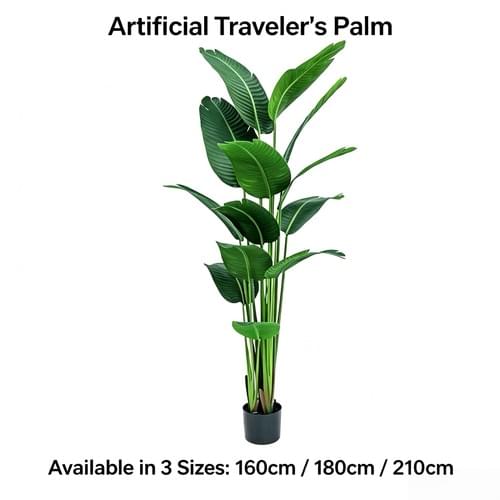 Artificial Traveler's Palm Fake Tropical Plant 160/180/210cm Indoor Outdoor Decor