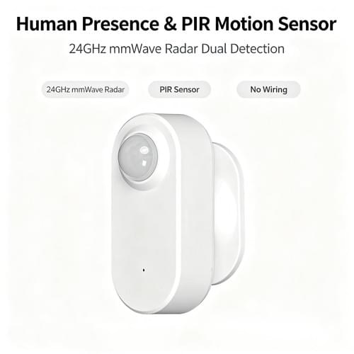 Zigbee 24GHz mmWave+PIR Human Presence Sensor Dual Detection Smart Life 10M