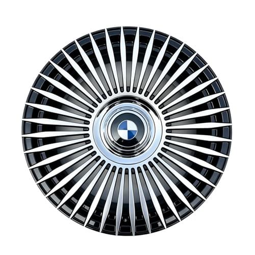 Silver Blade Style Forged Wheels 18-19" | Floating Center Cap | Black Machined Face | 5x120 BMW