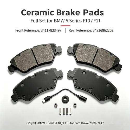 Ceramic Front & Rear Brake Pads Kit For BMW 5 Series F10 F11 Standard 330mm Brake