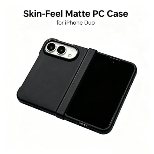 Skin-Feel Matte PC 3-Piece Case for iPhone Duo with Hinge Protection