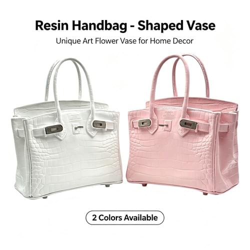 Hermès Birkin Bag-shaped Vase Luxury Villa Ornament for Flower Arrangement and Cabinet Decor