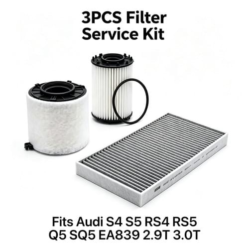 3PCS Air Oil Cabin Filter Service Kit Fits Audi S4 S5 RS4 RS5 Q5 SQ5 EA839 2.9T 3.0T