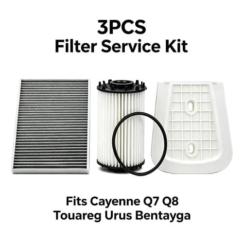 3Pcs Oil Air Cabin Filter Kit Fits Cayenne 9Y0 Q7 Q8 Touareg Urus Bentayga 2015-2024