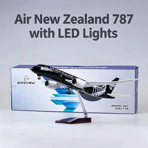Air New Zealand 787 Model Plane 1:130 LED Light Resin Aircraft Collection 43cm
