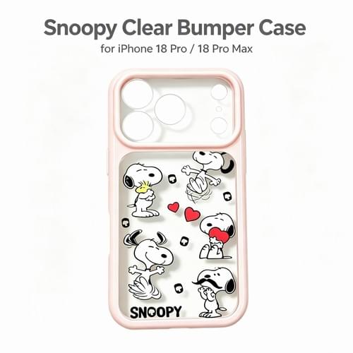 Cute Snoopy Clear Phone Case, Colorful Shockproof Bumper Protective Cover for iPhone 18 Pro/Pro Max
