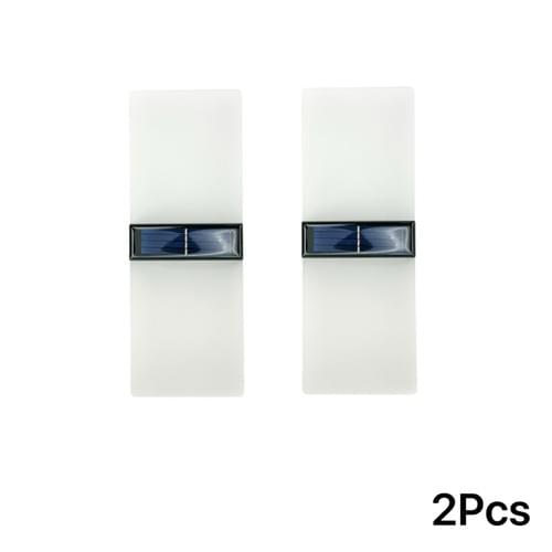Solar Outdoor Wall Lamp, 2-Color Adjustable Waterproof Solar LED Wall Sconce Light For Garden Patio