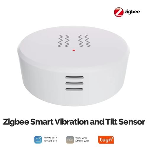 Zigbee 3.0 Vibration Tilt Shock Sensor Adjustable Sensitivity Smart Life Home Security