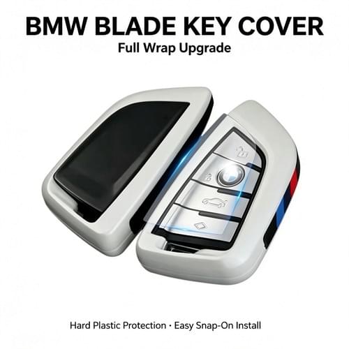 BMW Blade Key Fob Cover, Plastic Protective Case, Full Wrap Upgrade & Standard Style