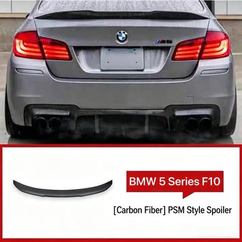 Real Carbon Fiber Rear Trunk Spoiler Lip For BMW 5 Series F10 2010-2017 Sport Upgrade