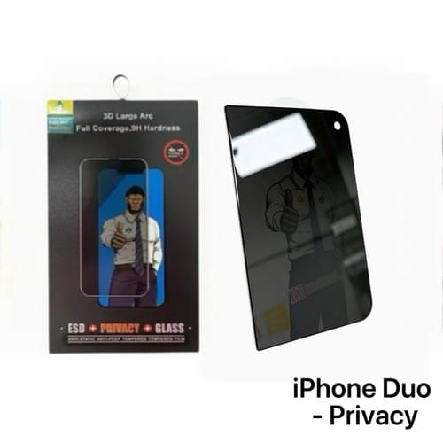 For iPhone Duo Outer Screen Protector | 9H HD Clear / Privacy Anti-Spy Tempered Glass