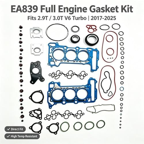 Full Engine Overhaul Gasket Complete Seal Kit Compatible with EA839 2.9T 3.0T V6 Turbo Engine