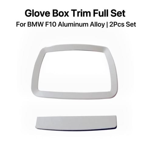 Glove Box Handle Trim Full Set for BMW 5 Series F10 2010-2017, Aluminum Alloy Interior Decorative