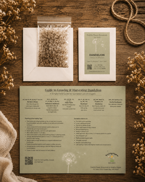 Organic Non-GMO Dandelion Seeds - Grow Your Own Wild Medicinal Garden