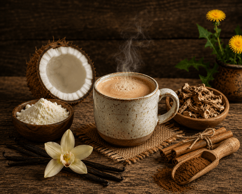 Dandelion Coffee Vanilla Latte - Creamy Vanilla Meets Roasted Dandelion Root