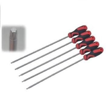 SK1636 5 pcs Extra Long Torx Screwdriver Set T15 T20 T25 T27 T30 300MM