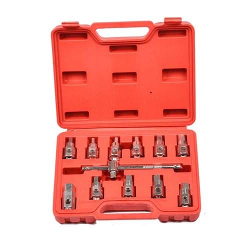 SK1047 12PC Oil Drain Sump Plug Key Socket Set Gearbox Removal Wrench