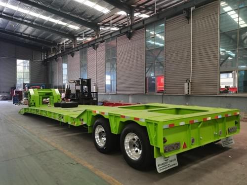 Heavy Loads 2-Lane 4-Axle Detachable Gooseneck Lowbed Trailer