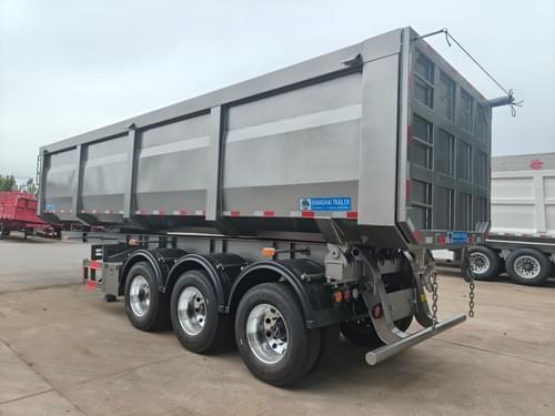 Fish scale welding customized rear dump semi-trailer