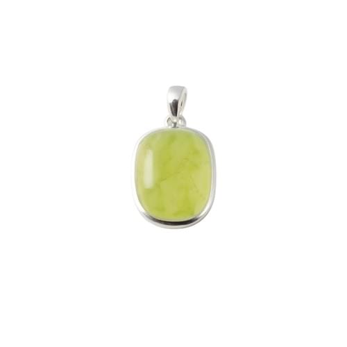 Pendant in Silver „Collection C“ set with one Big Square Shaped Fluorite Cabochon