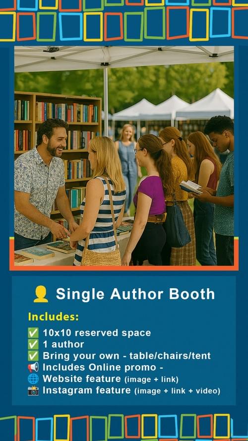 Author Vendor 10x10 | Single Author | 1 person per space