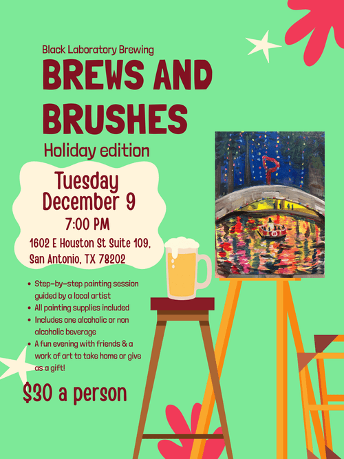 Black Lab's Brews & Brushes: Christmas Edition!