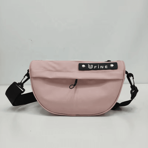 Half Moon Shape Special Water-resistant Fabric Customized Crossbody Bag for Teenager Students Casual Unisex Single Shoulder Bag