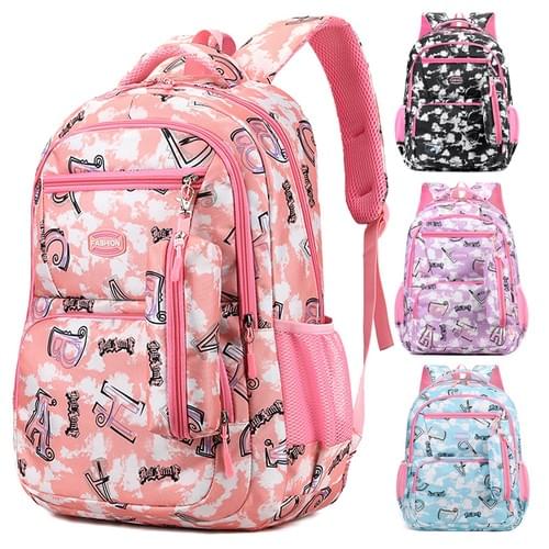 Kawaii Waterproof High School Teens School Bag Fashion Graffiti Print Primary Schoolbag Girls Kids B