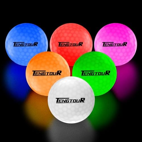 Upgraded Glow in The Dark Golf Balls - Classic Glow- Single Color- Impact Activated- 6Pack