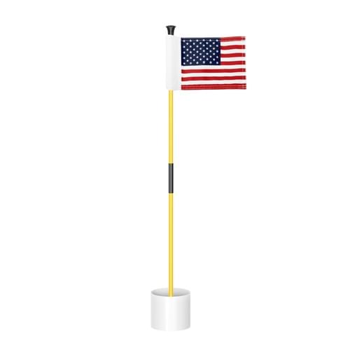 Golf Flagstick Mini, Putting Green Flag for Yard, All 3 Feet
