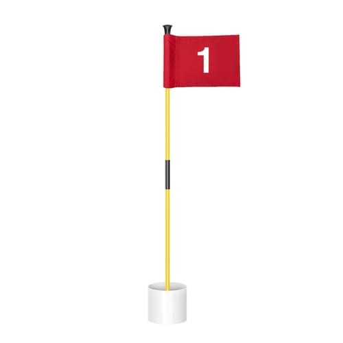 KINGTOP Golf Flagstick Mini, Putting Green Flag for Yard, All 3 Feet
