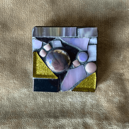 Mosaic Square Brooch