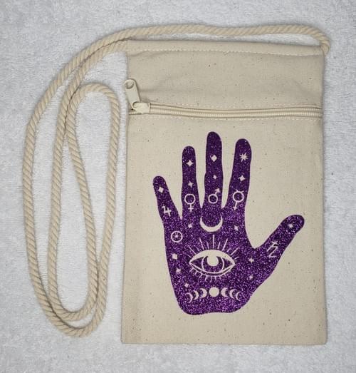 Canvas Crossbody - Palmistry Evil Eye