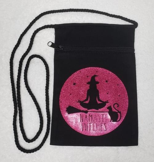 Canvas Crossbody - Black Namaste Witches