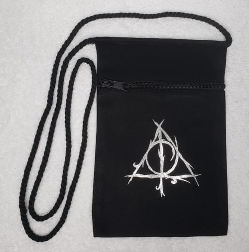 Canvas Crossbody - Black Deathly Hallows