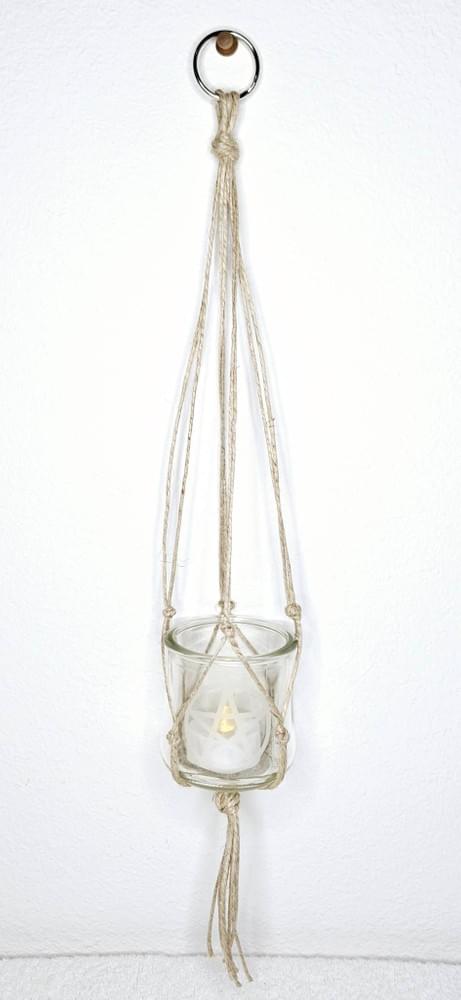 Hanging Tea Lights - Repurposed Oui Jars