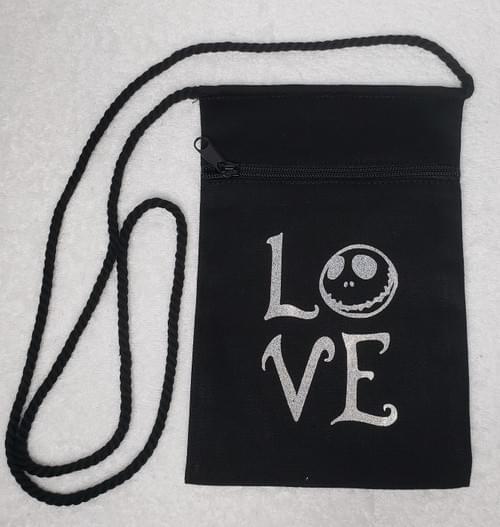 Canvas Crossbody - Black Nightmare Jack LOVE