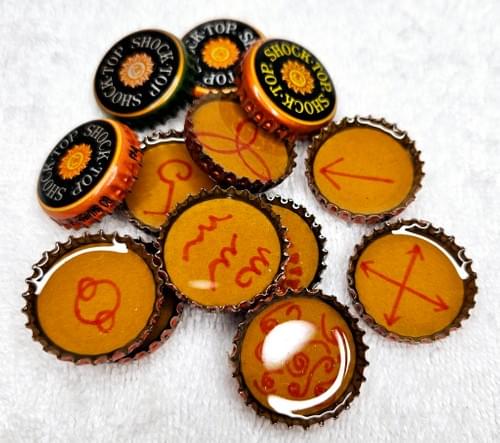 Witch's Runes - Bottle Cap and Resin