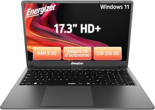 PC PORTABLE ENERGIZER ENERGYBOOK 17.3" + PACK + LIVRAISON 8/256GO INTEL J4125 RE