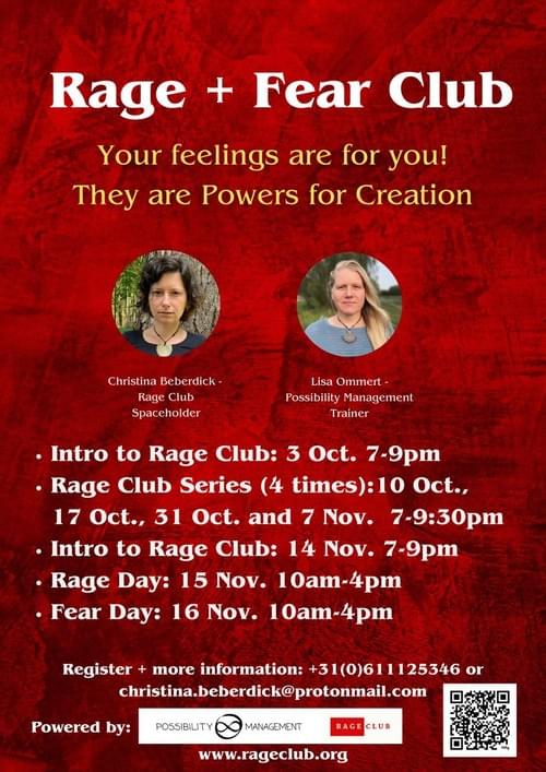 14. - 16. November 2025 | Rage & Fear Club | Wageningen, Niederlande